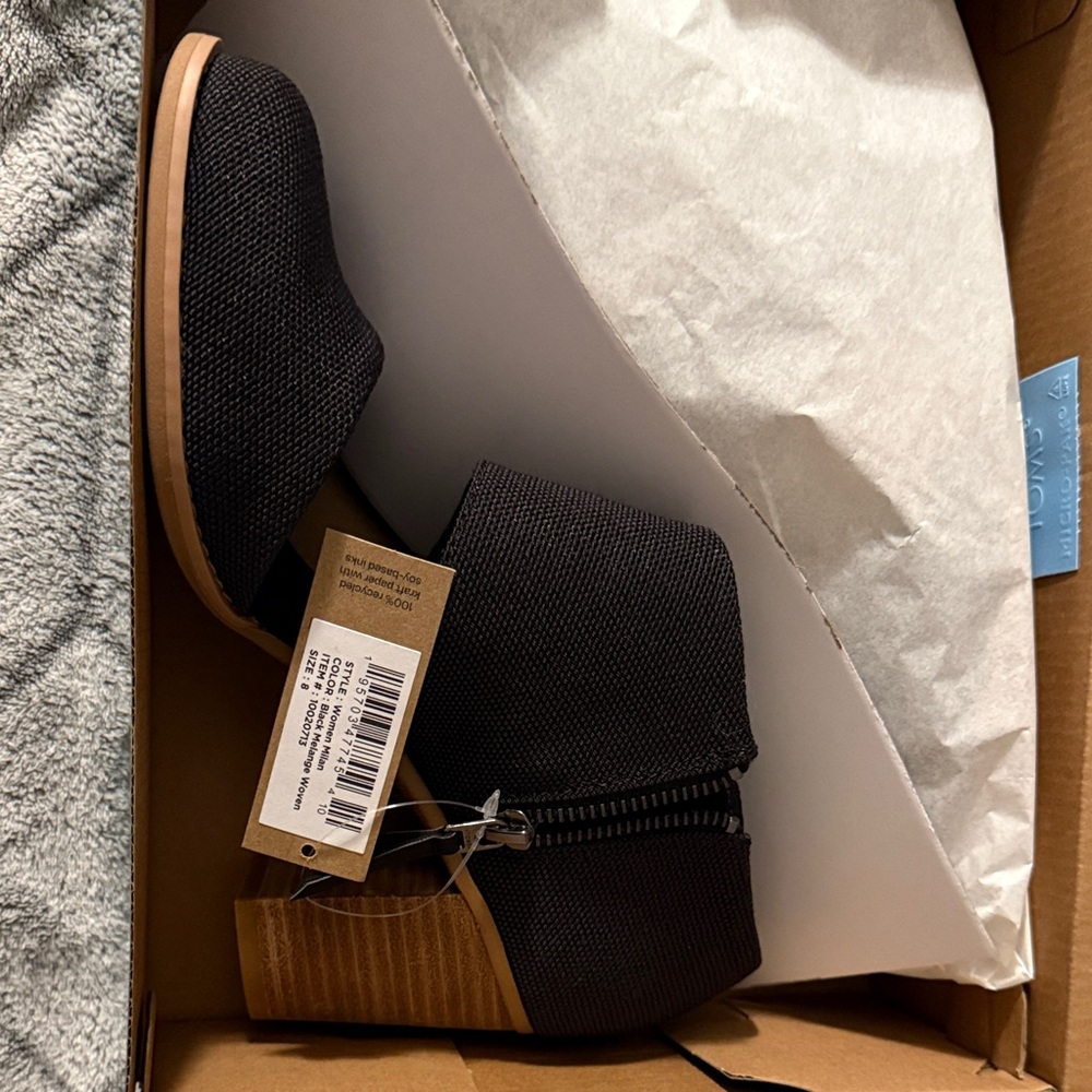 Toms Milan Black Melange Woven Women’s Shoes